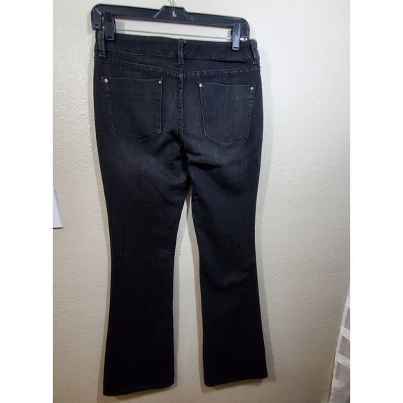 White House Black Market Whbm crystal studded‎ black Side Leg mom jeans Sz 2 New - Picture 5 of 16